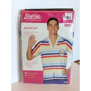 Barbie the Movie - Allan Costume Shirt Size Adult Large-XL Halloween NEW!